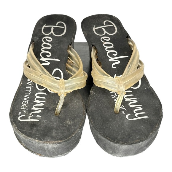 Beach Bunny Wedge Flip Flops - Picture 1 of 6